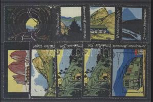 9 db vasút levélzáró