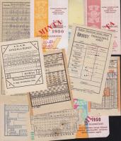 11 db vegyes magyar közlekedési bérletszelvény, jegy