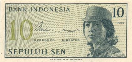 Indonézia 1960-es évektől 8db különféle bankjegy T:I