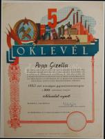 1950 Rákosi címeres oklevél