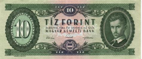 1962. 10Ft (2x) T:II+ hajtva de törve nem