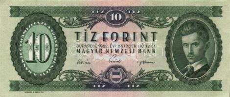 1962. 10Ft (2x) T:II+ hajtva de törve nem