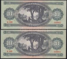 1960. 10Ft (2x) egymásutáni sorszámmal! T:I