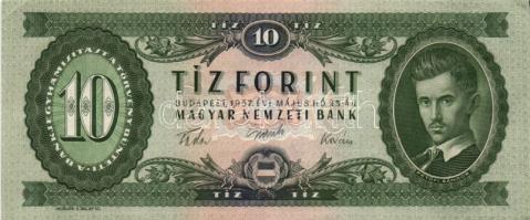 1957. 10Ft (2x) egymásutáni sorszámmal! T:II
