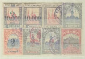 Szeged Város illetékbélyeg 8 db