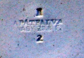 Apátfalva Nagy Zsuzsa: jelzett kerámia falitányér "Eszter", d: 23 cm