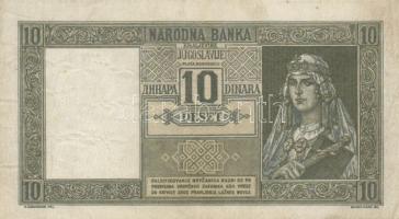 Jugoszlávia 1939. 10D T:III+ + Románia 1915. 2L T:III