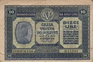 Olaszország/Velence/osztrák-magyar megszállás 1918. 1L, 2L, 10L T:III+,III