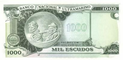 Mozambik / ideiglenes kiadás 1976. 100Esc + 500Esc + 1000Esc T:I(egyik sarok foltos)