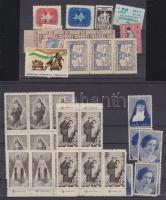 60 db magyar és külföldi vegyes levélzáró 4 stecklapon