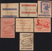 ~1950  7 db Hazafias Népfront propaganda cédula