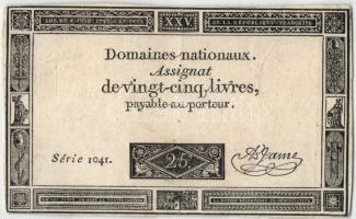 Franciaország/Köztársaság 1793. 25L "Assignat" T:II-