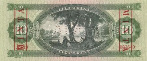 1962. 10Ft "MINTA" perforációval + piros "MINTA" felülnyomással T:I