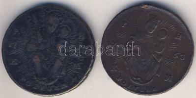 1763-1765. Poltura (2x) "M. Terézia" T:2,3 fny