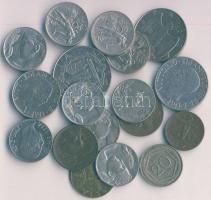 Olaszország 18db vegyes forgalmi pénz T:2,3