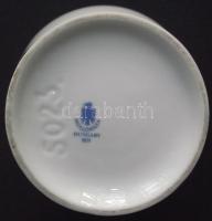 Hollóházi virágokkal díszített, sorszámozott, jelzett porcelán váza hibátlan állapotban / Herendi ch...