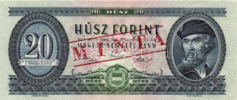 1969. 20Ft "MINTA" perforációval és felülnyomással "C 000" sorozatszámmal T:I