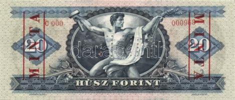 1969. 20Ft "MINTA" perforációval és felülnyomással "C 000" sorozatszámmal T:I