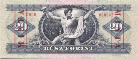1975. 20Ft "MINTA" perforációval és felülnyomással "C 000" sorozatszámmal T:I