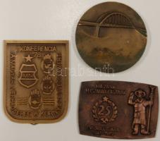 3db klf Br emlékplakett "Hazánk Felszabadulásának 25. évfordulójára", "Környezetvédel...