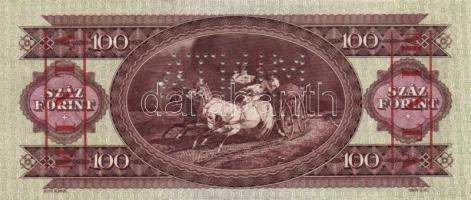 1957. 100Ft "MINTA" perforációval és felülnyomással "B 363" T:I