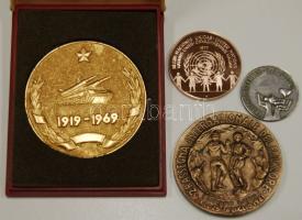 ~1965. 4db klf külföldi emlékérem, egy dísztokban T:PP,1-,2