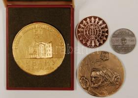 ~1965. 4db klf külföldi emlékérem, egy dísztokban T:PP,1-,2