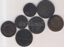 Ausztria 1764-1859. 7db klf kreuzer és greschl tétel T:2,3