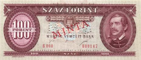 1995. 100Ft "MINTA" perforációval és felülnyomással "B 000" sorozatszámmal T:I