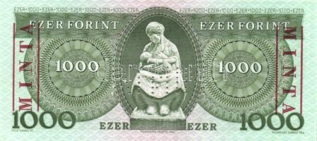 1983. 1000Ft "MINTA" perforációval és felülnyomással "A 30000393" T:I