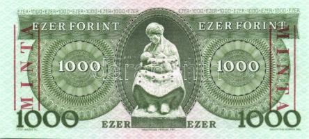 1983. 1000Ft "MINTA" perforációval és felülnyomással "B 00000836" sorozatszámmal...