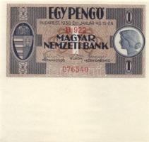 1938. 1P alsó ívszéllel T:I