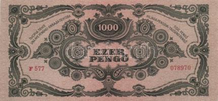 1945. 1000P piros bélyeg T:I