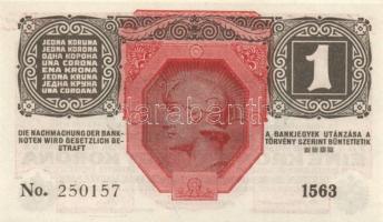 1916. 1K (5x) zöld "Deutschösterreich" felülbélyegzéssel T:I