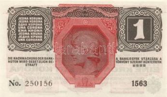 1916. 1K (5x) zöld "Deutschösterreich" felülbélyegzéssel T:I