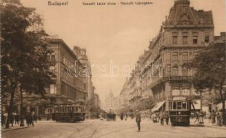 Budapest V. Kossuth Lajos utca villamosokkal
