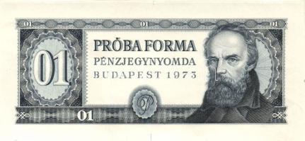 1973. "Próba forma 01" kék T:I nyomdai gyűrődésekkel