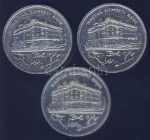 1992. 200Ft Ag "MNB" (3x) T:1-,2