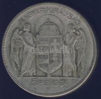 1930. 5P Ag "Horthy jobbra" T:3 ph
