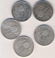 Ausztria 1915. 1K Ag (5x) T:2,2- ph