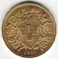 Svájc 1930 20Fr arany 6,4516gr T:2 Aranyárban !