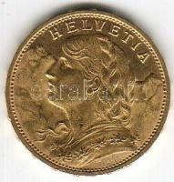 Svájc 1930 20Fr arany 6,4516gr T:2 Aranyárban !