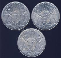 1943. 5P "Horthy balra" Alu (3x) T:2,2-