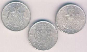 Románia 1944. 500L Ag (3x) T:3 ph.