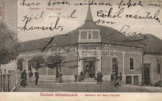 Kőrösbánya market place, the shop of Cotioiu Romulus