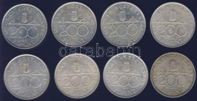 1993-94. 200Ft Ag "MNB,Deák" (8x) T:2,2-,3