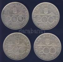 1993-94. 200Ft Ag "MNB,Deák" (4x) T:2,2-