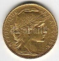 Franciaország 1913 20Fr arany 6,4516gr T:2 Aranyárban !