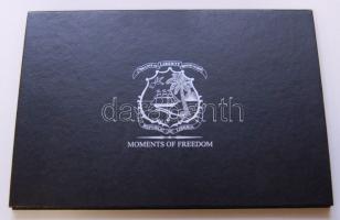 Libéria 2001. 10$ "Szabadság pillanatai" sor, 24db klf multicolor érem, klf motívumokkal, benne hungarika is! T:PP Eredeti gyűjtőalbumban!