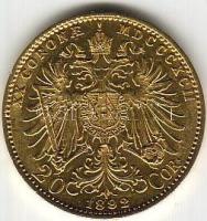 Ausztria 1892 20K arany 6,775gr T:2 Aranyárban !